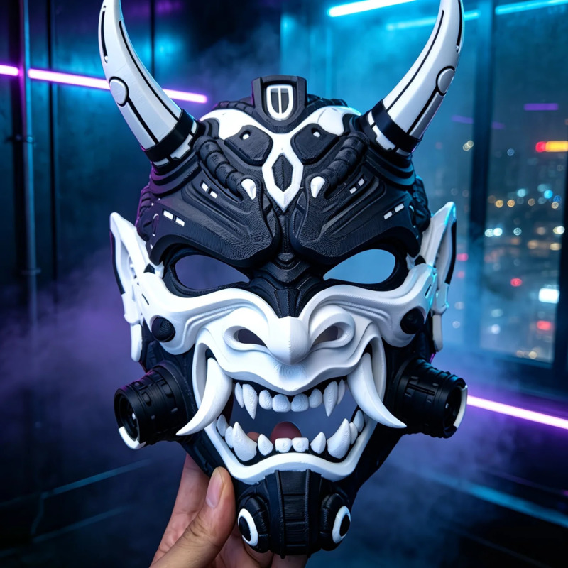 New Generic Cyberpunk Oni Demo - огляд і ціна Black Face Mask Pack