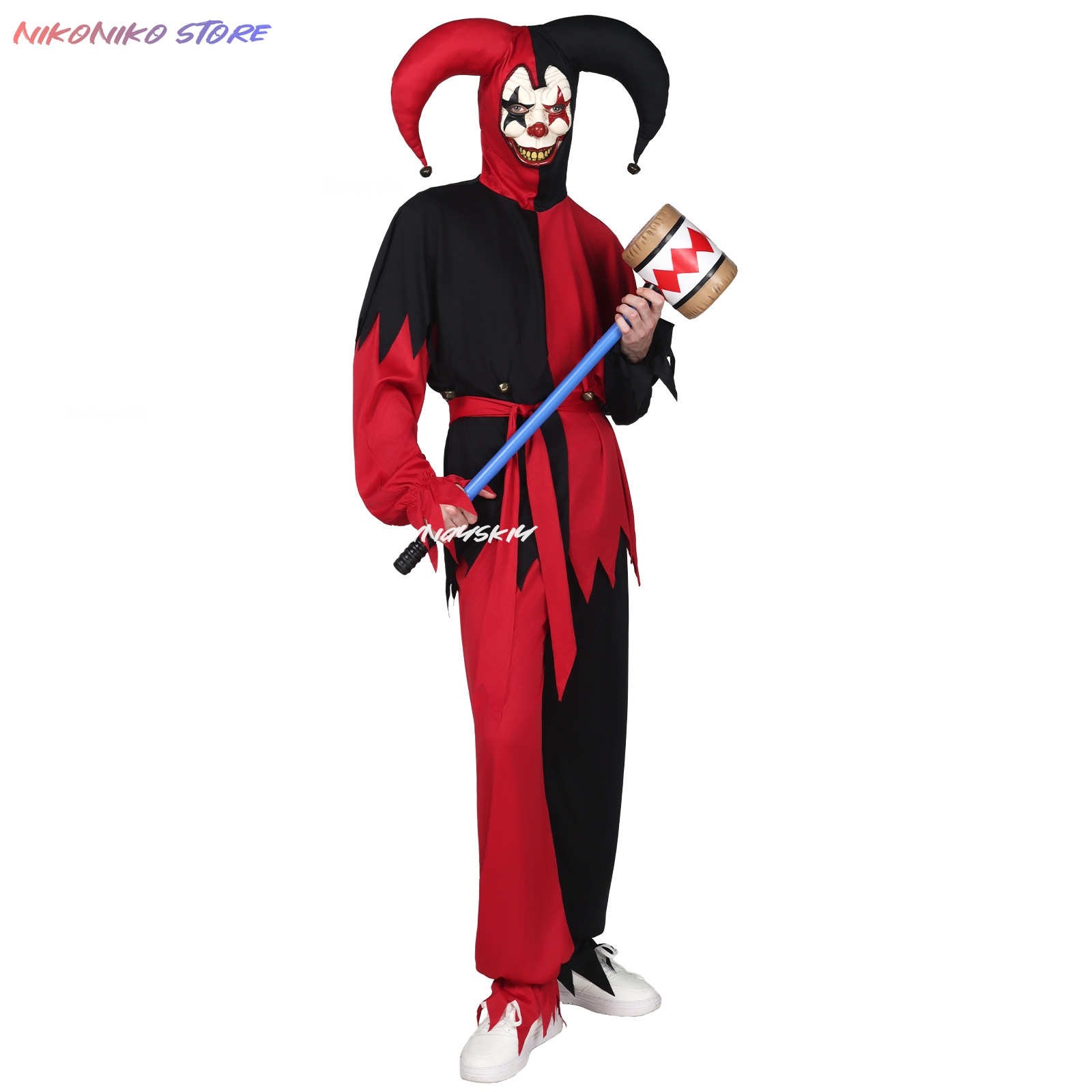 Red Black Jagged Jester Outfit - огляд і ціна Black Face Mask Pack
