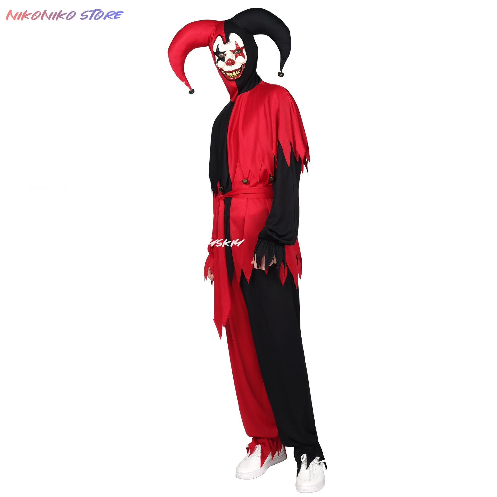 Red Black Jagged Jester Outfit - огляд і ціна Black Face Mask Pack