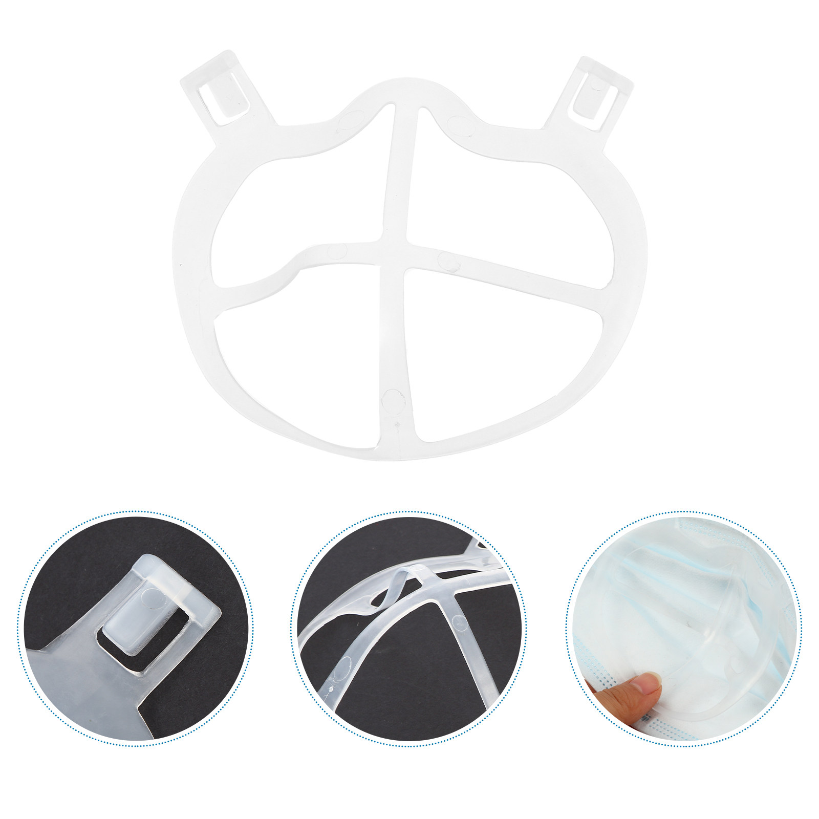 10Pcs Ultra-Thin Breathable Si - огляд і ціна Silicone Mask Bracket